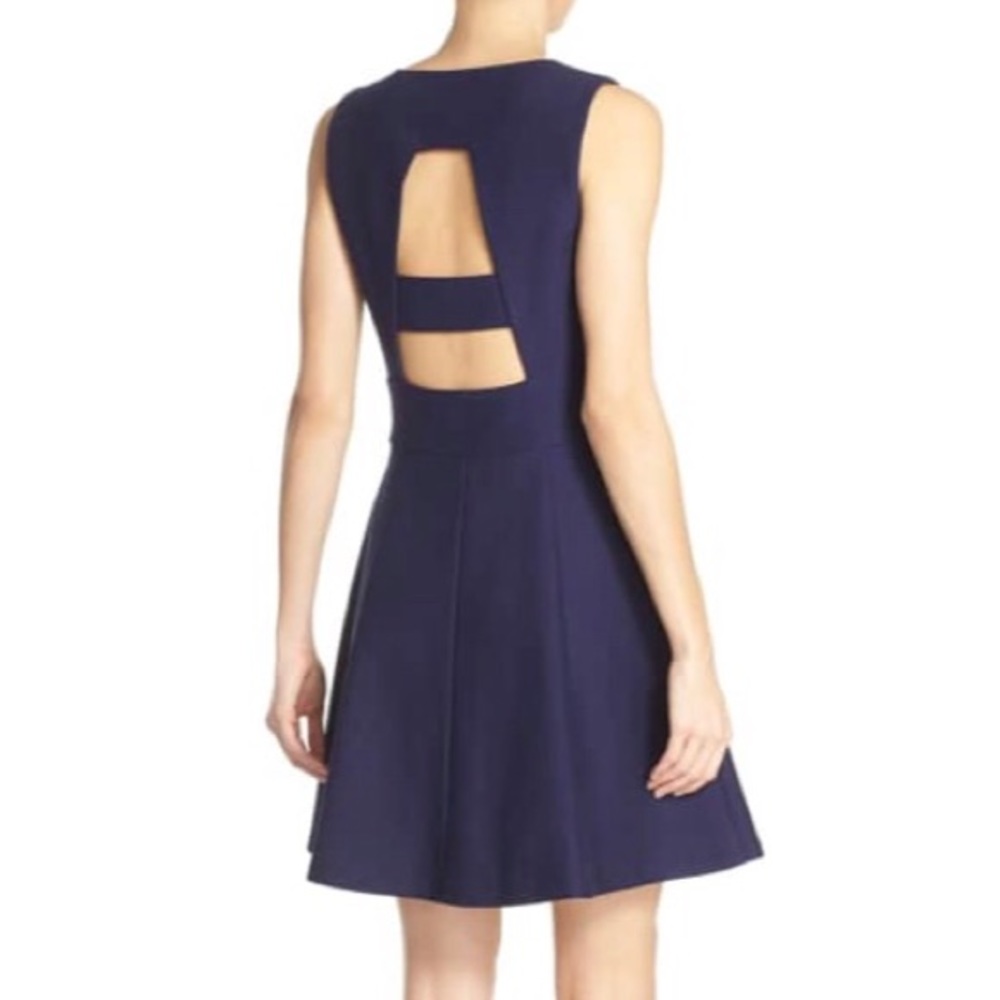 Adelyn Rae Navy Blue Cutout Dress